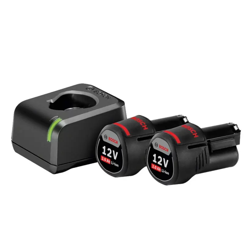 Kit 2 Baterías + Cargador Bosch 12V 2.0 Amperios Bosch