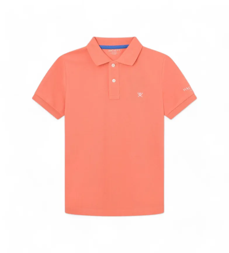 Orange Polo Shirt with Small Logo