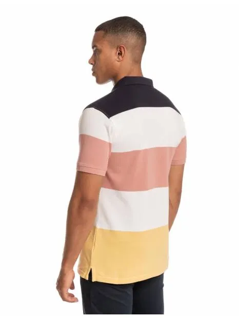 Woven Striped Polo